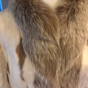 Authentic Mink and Fox Coat 100% real fur